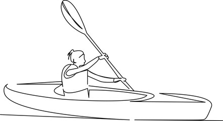 girl on a kayak
