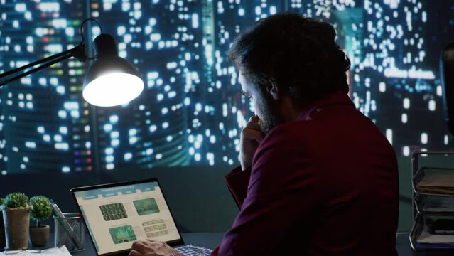 Account executive working on company objectives and products, searching for a professional capability to provide effective advice to business leader, creating successful strategies.