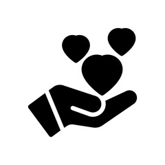 compassion glyph icon