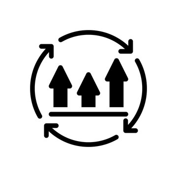 Continuous Improvement Glyph Icon