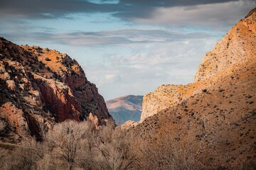 sunset in the mountains