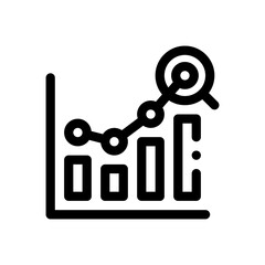 data analysis line icon