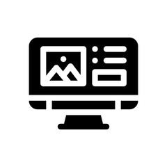 content management glyph icon