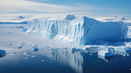 giant icebergs on greenland , Climate change, iceberg in polar regions - obrazy, fototapety, plakaty