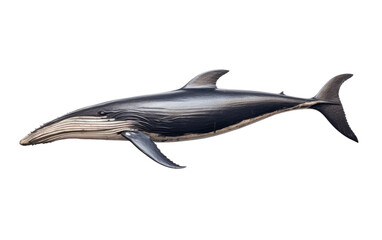Baleen Whales Mighty Ocean FilterFeeders Isolated on a Transparent Background PNG