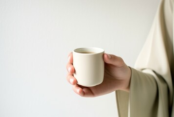 silhouette hands hold a cup of coffee
