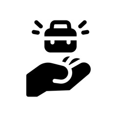 Obraz premium job glyph icon