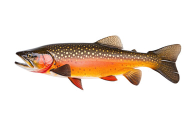 Brook Trout Vibrant Beauty Fish Isolated on a Transparent Background PNG