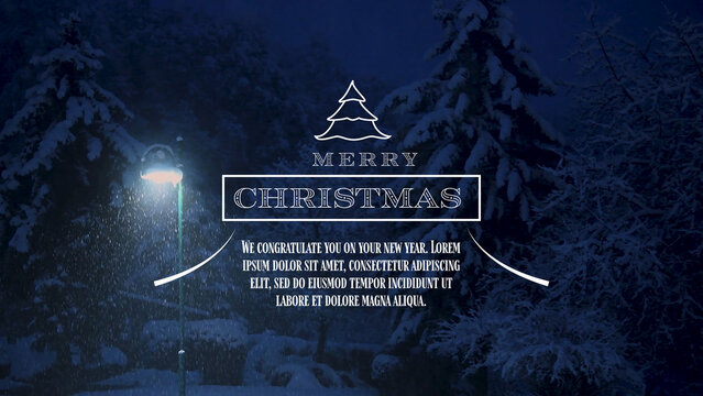 Minimalist Style Text Animation for Christmas Greeting