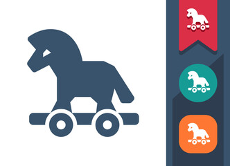 Trojan Horse Icon. Virus, Antivirus, Internet Security