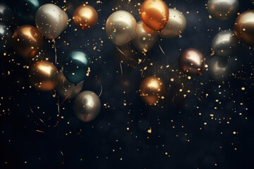 Happy new year  concept and celebration abstract background. Generative ai.
