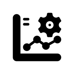 line chart glyph icon