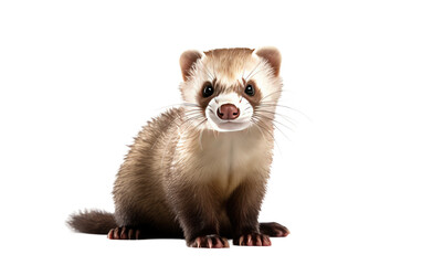 Ferret sleek Agility Isolated on a Transparent Background PNG
