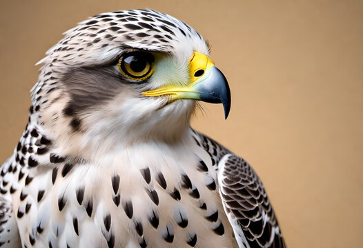 Cyr falcon in wild in minimal style
