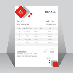 Modern business invoice design template. Bill form business invoice accounting
