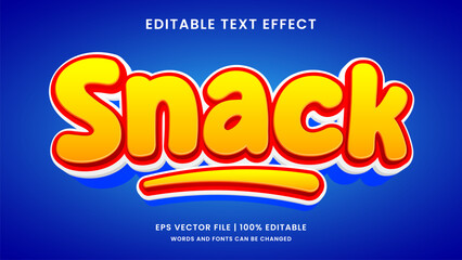 Snack 3D editable text effect