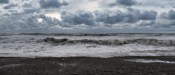 storm on the beach