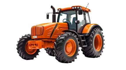 Foto op Plexiglas red tractor isolated on white © PNG for U