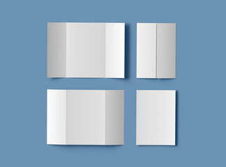 Obraz premium Blank A4 Gate Fold Brochure 3d render to present your design