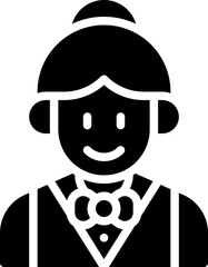 Waiter Girl Icon
