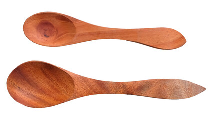 Wooden Spoons Isolated on White