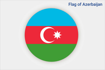 High detailed flag of Azerbaijan. National Azerbaijan flag. Eastern Europe and Western Asia. 3D illustration.