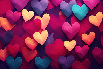 Heart Background. Concept of Valentine's Day, Mother's Day, Women's Day, Friendship, and Love. Ideal for Banner or Poster