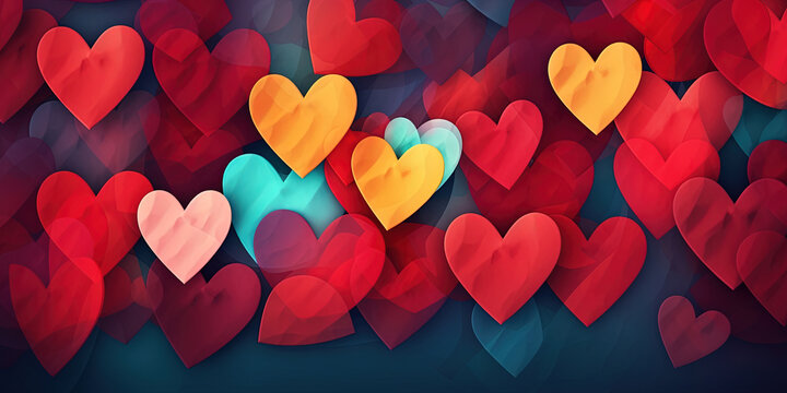 Heart Background. Concept of Valentine's Day, Mother's Day, Women's Day, Friendship, and Love. Ideal for Banner or Poster