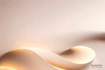 Brown Orange Wave Background, Abstract geometric background with liquid shapes. Vector illustration.