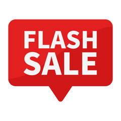Flash Sale In Red Rectangle Shape For Promotion Business Marketing Social Media Information
