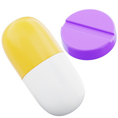 Medical capsules pills 3d illustration