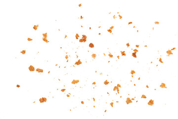 Pile cake crumbs, cookie flying isolated on white, clipping path - Powered by Adobe