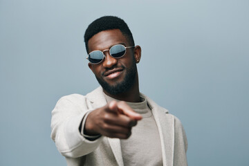 man black american jacket portrait isolated american fashion african model stylish style