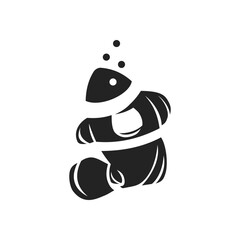 Clown Fish logo template Isolated. Brand Identity. Icon Abstract Vector graphic