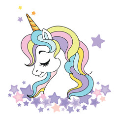 Unicorn cute illustration for your design