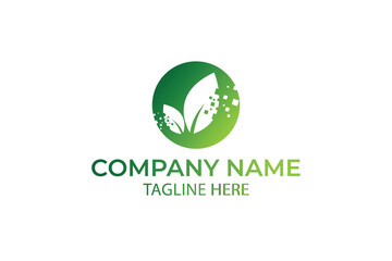 Green leaves, Green leaves logo, digital logo, online working logo