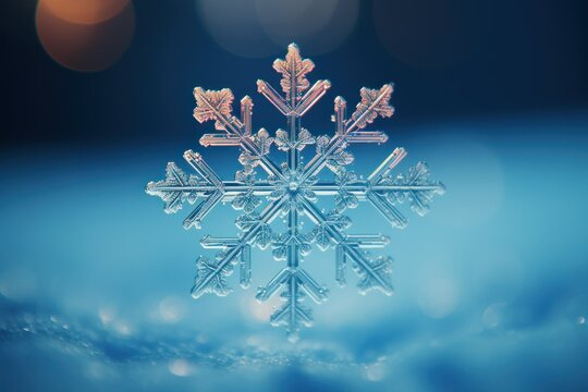 snowflake micro photography super realistic photo in high quality,concept of winter, snow, water science