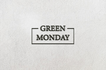 Green Monday Stylish Text Design Illustration