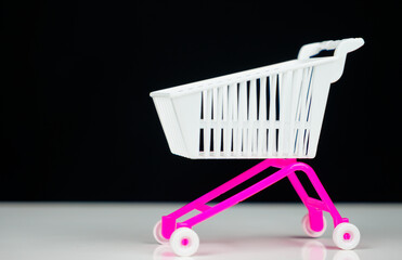 shopping cart with symbol