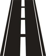 Road icon isolated on white background . Highway icon vector