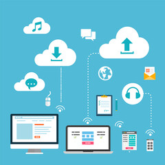 cloud computing concept illustration
