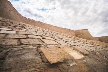 Ancient fortress defensive walls of the ancient city of Khiva in Khorezm