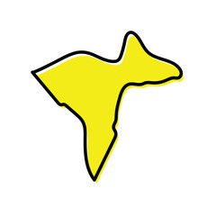 The Sangha-Mbaere state of the Central African Republic map illustration