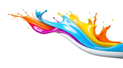 Abstract splash colorful paint