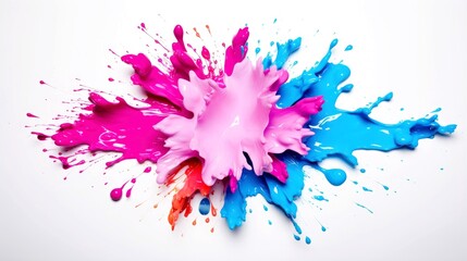 Abstract splash colorful paint