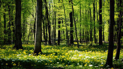 The Lush Green Forest. Generative Ai