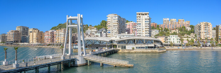 View of the Pier and Promenade of Durres - Albania - obrazy, fototapety, plakaty