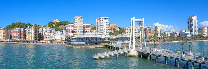 View of the Pier and Promenade of Durres - Albania - obrazy, fototapety, plakaty