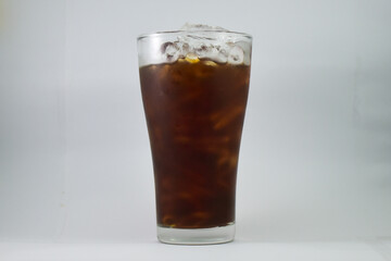 Iced black coffee glass cups