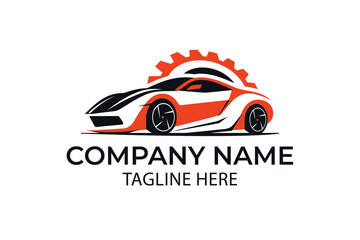 Car rental, Car repair, Car making logo